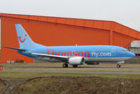 G-THOL @ EGGW - Thomson B737 on positioning flight Luton to Manchester - by Terry Fletcher