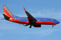 N434WN @ LAS - Southwest Airlines N434WN (FLT SWA661) from Los Angeles Int'l (KLAX) on final approach to RWY 1L.