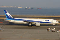 JA713A @ RJTT - ANA B777 arrives Haneda