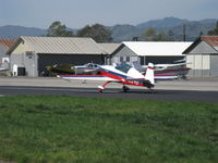 N224D @ SZP - 1996 Extra Fleugzeugbau Gmbh EA 300/L AKROBAT, Lycoming AEIO-540-L1B5 300 Hp, taxi off Rwy 22 - by Doug Robertson