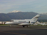 N800SE @ POC - Parked in transient at Brackett under our snow capped Mt Baldy - by Helicopterfriend