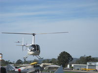 N23VH @ SZP - 2004 Robinson R22  BETA II, Lycoming O-360 derated to 131 Hp, departure from SZP Helipad - by Doug Robertson