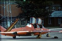 MT-15 @ EGQL - Belgian Air Force Magister of the Diables Rouge display team at the 1974 Leuchars Airshow. - by Peter Nicholson