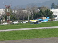 N8387C @ POC - Touching down on 8R at Brackett - by Helicopterfriend
