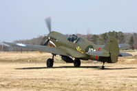N1941P @ 42VA - 1941 Curtiss Wright P-40E Kittyhawk N1941P starting takeoff roll on RWY 29. - by Dean Heald
