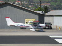 N734VP @ SZP - 1977 Cessna 172N, Lycoming O-320-H2AD 160 Hp, taxi to Rwy 22 - by Doug Robertson