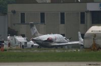 N689AK @ ORF - Bird with a bird on her tail