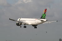 TS-INA @ EBBR - several seconds before landing on rwy 25L
