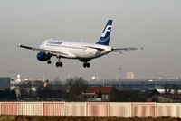 OH-LXD @ EBBR - several seconds before landing on rwy 25L