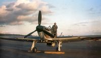 LF363 @ PIK - Hurricane IIC of the Battle of Britain Memorial Flight, marked as Douglas Bader's 242 Squadron aircraft, displayed at the 1969 Prestwick Airshow. - by Peter Nicholson
