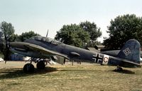 420430 @ HENDON - Me.410 1/U2 of the RAF Museum at Hendon as part of the German Aviation Exhibition Wings of the Eagle held in 1976. - by Peter Nicholson