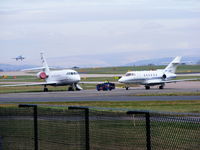 VP-COD @ EGCC - VP-COD being pushed back to the remote Ocean Sky apron - by Chris Hall