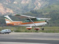N92857 @ SZP - 1973 Cessna 172M, Lycoming O-320-E2D 150 Hp, takeoff climb Rwy 22 - by Doug Robertson