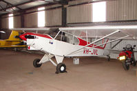 VH-JVL @ EGNG - 50 year old  Piper Pa-18 at Bagby (UK) awaiting to take up new marks of G-CFSV on the UK Register - by Terry Fletcher