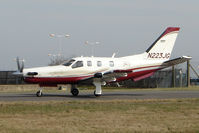 N223JG @ EGGW - TBM based at Luton - by Terry Fletcher