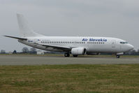 OM-ASD @ EGGW - Air Slovakia B737 operating Sky Europe flight out of Luton - by Terry Fletcher