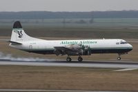 G-LOFB @ LOWW - ATLANTIC AIRLINES  LOCKHEED ELEKTRA L-188A - by Delta Kilo