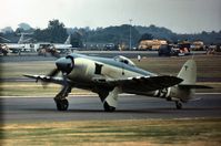 TF956 @ FAB - Sea Fury FB.11 of the Royal Navy Historic Flight at the 1972 Farnborough Airshow. - by Peter Nicholson