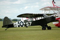 G-AKAZ @ EGSU - Piper Cub during Flying Legends 2008 at Duxford, UK. - by Henk van Capelle