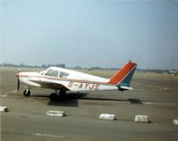 G-AYJS @ EGMC - Resident Piper PA-28-140 Cherokee G-AYJS on the Southend apron 26.06.1976 - by GeoffW