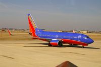 N776WN @ CID - Pulling into Landmark FBO from taxiway D, as seen from my office - by Glenn E. Chatfield