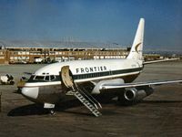 N7375F @ DEN - In service with Frontier Airlines as seen in the Summer of 1973 at Denver. - by Peter Nicholson