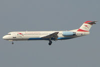 OE-LVA @ EGLL - Austrian Arrows Fokker 100 on approach to Heathrow - by Terry Fletcher