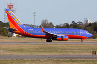 N744SW @ ORF - Southwest Airlines N744SW (FLT SWA1321) from Baltimore/Washington Int'l (KBWI) rolling out on RWY 23 after landing.