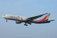 HL7597 @ EGLL - Asiana B777 about to land at Heathrow - by Terry Fletcher