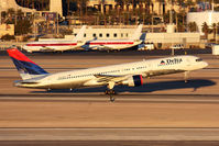 N663DN @ LAS - Delta Air Lines N663DN (FLT DAL128) departing RWY 1R enroute to Hartsfield-Jackson Atlanta Int'l (KATL) early in the morning. Roll out December 19, 1990, first flight January 24, 1991, delivered to Delta Air Lines on February 7, 1991.