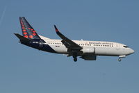 OO-VEG @ EBBR - flight SN2608 is descending to rwy 02