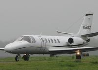 N550CZ @ DTN - Taxiing to runway 14 on taxiway Foxtrot at the Shreveport Downtown airport with a dense fog hanging over the area. - by paulp