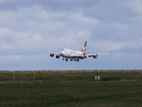 G-VAST @ EGCC - Landing in a strong crosswind - by Chris Hall
