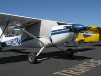 N9124U @ SZP - 1976 Cessna 150M, Continental O-200 100 Hp, modified by STC to taildragger-this was a popular mod, one was known as the Texas Taildragger. Ask-Why carry around a 45 pound nose gear? - by Doug Robertson