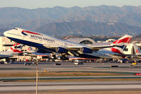 G-BNLM @ LAX - British Airways G-BNLM (FLT BAW278), wearing Dreamflight titles, departing RWY 25R enroute to London Heathrow (EGLL). - by Dean Heald