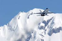 J-5016 @ LSMM - After take off from Meiringen the fighters have to avoid the Alps surrounding the air base.