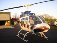 N206HE - Just Landed at its secret Helipad. Pilot Gary Perry - by L.Longstaff