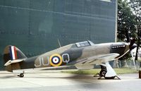 PZ865 @ WTN - The Battle of Britian Memorial Flight displayed this Hurricane at the 1978 Waddington Open Day. - by Peter Nicholson