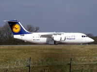 D-AVRO @ EGCC - Lufthansa Regional operated by CityLine - by Chris Hall