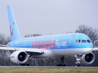 G-BYAY @ EGCC - Thomson - by Chris Hall