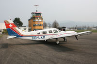 HB-LKM @ EDTF - Piper PA-34-200T Seneca II - by J. Thoma
