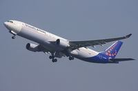 OO-SFN @ EBBR - Rising from rwy 25R by a sunny sunday morning. - by Philippe Bleus