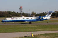 N166GJ @ ORF - United Express (Go Jet Airlines) N166GJ (FLT GJS7471) taxiing to RWY 23 for departure to Chicago O'Hare Int'l (KORD).