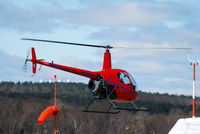 N74864 @ KFIT - Bright Red R22 at Fitchburg - by Bruce Vinal
