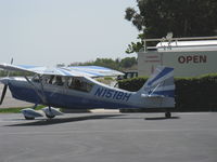 N151BH @ SZP - 2008 American Champion 8KCAB SUPER DECATHLON, Lycoming AEIO-360-H1B 180 Hp, Barron Hilton's replacement for N240R-Steve Fossett's final ride, taxi to refueling - by Doug Robertson