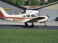N4306T @ SZP - 1971 Piper PA-28R-200 ARROW, Lycoming IO-360-C1C 200 Hp, landing roll Rwy 04 - by Doug Robertson