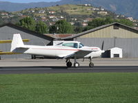 N91689 @ SZP - 1946 North American NAVION, Continental E-225 upgrade, landing roll Rwy 04 - by Doug Robertson
