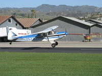 N2573J @ SZP - 1979 Piper PA-18-150 SUPER CUB, Lycoming O-320 150 Hp, landing Rwy 04 - by Doug Robertson