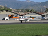 N776D @ SZP - 1969 Beech V35A-TC TURBO BONANZA, Continental TSIO-520-D 285 Hp, maintains full rated power up to 19,000 ft at maximum speed of 250 mph, landing roll Rwy 04 - by Doug Robertson