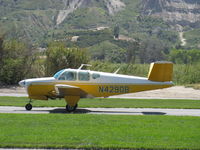 N4290B @ SZP - 1955 Beech F35 BONANZA, Continental E-225-8 225 Hp, takeoff roll Rwy 04 - by Doug Robertson